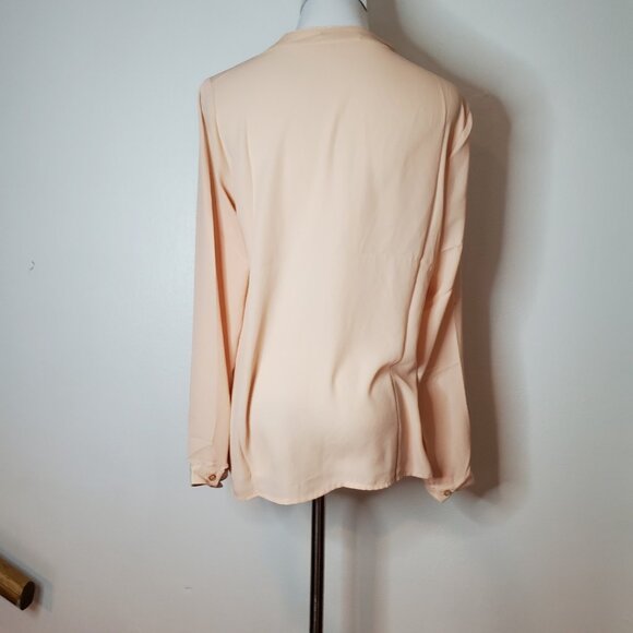 Krisa Blouse Ballet Size S Surplice Long Sleeve Sheer Made in USA - Picture 8 of 9